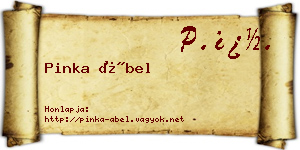 Pinka Ábel névjegykártya