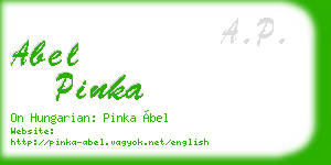 abel pinka business card